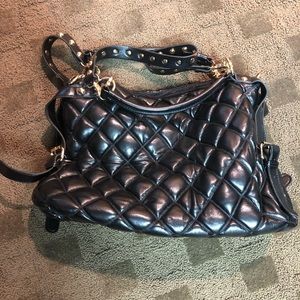 Black quilted pocketbook